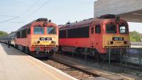 Diesellokomotive MÁV Baureihe M41 418 312 und 418 318 in Balatonfüred Ungarn