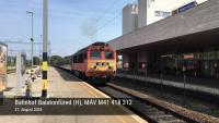 Diesellokomotive MÁV Baureihe M41 418 318 in Balatonfüred Ungarn Video